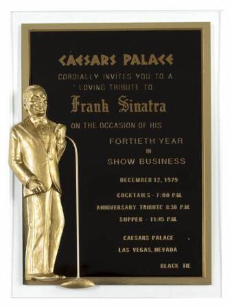 FRANK SINATRA CAESARS PALACE TRIBUTE INVITATION* •