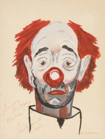 FRANK SINATRA CLOWN PAINTED CARD