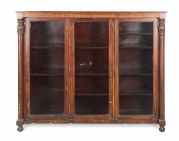 DOM DeLUISE MAHOGANY LIBRARY BOOKCASE