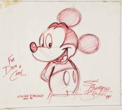 DOM DeLUISE TWO DISNEY CHARACTER SKETCHES - 2