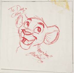 DOM DeLUISE TWO DISNEY CHARACTER SKETCHES - 3