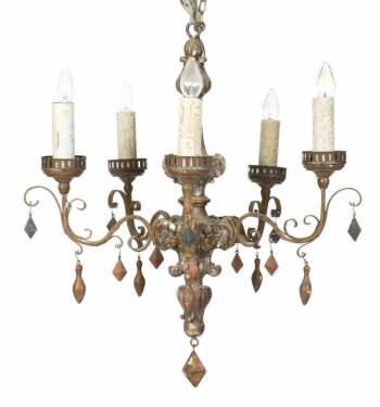 SID CAESAR SPANISH COLONIAL CHANDELIER