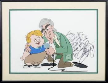 SID CAESAR LIFE WITH LOUIE INSCRIBED ANIMATED CEL