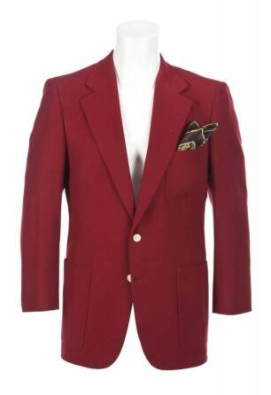 SID CAESAR EVENT WORN RED WOOL JACKET