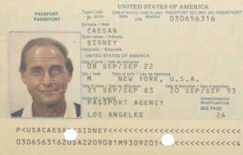 SID CAESAR PASSPORT