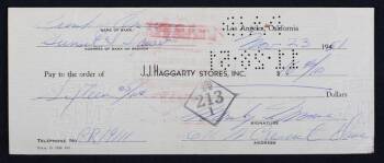 MARILYN MONROE SIGNED CHECK