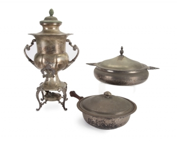 ESTHER WILLIAMS SAMOVAR AND SERVING VESSELS