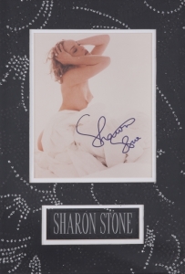 SHARON STONE SIGNED PHOTOGRAPHS