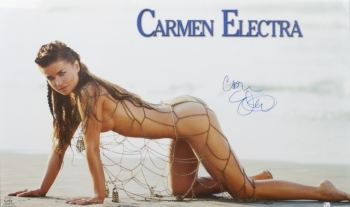 CARMEN ELECTRA AND OTHERS SIGNED IMAGES