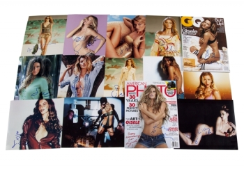 GISELE BUNDCHEN SIGNED PHOTOGRAPHS