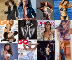 HEIDI KLUM AND TYRA BANKS SIGNED PHOTOGRAPHS