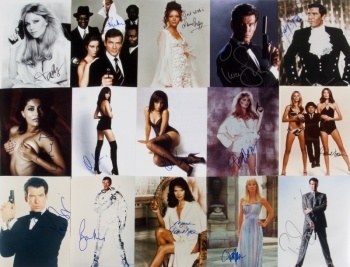 JAMES BOND ACTOR AND ACTRESSES SIGNED PHOTOGRAPHS