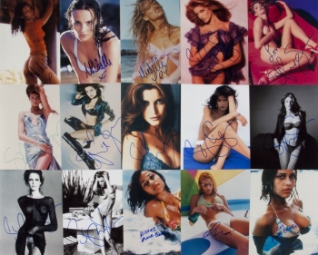 STEPHANIE SEYMOUR AND OTHERS SIGNED PHOTOGRAPHS