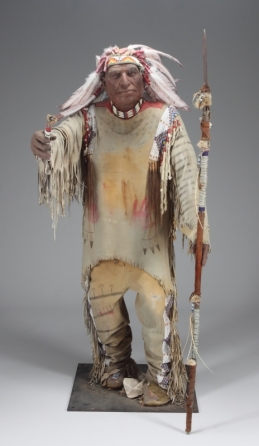 MICHAEL JACKSON LIFE-SIZE FIGURE OF AN INDIAN CHIEF FROM NEVERLAND RANCH