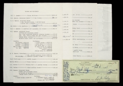 ELVIS PRESLEY SIGNED CHECK FOR DOWN PAYMENT ON CIRCLE G RANCH