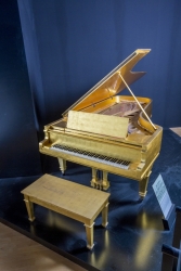 ELVIS PRESLEY 24K GOLD LEAF GRAND PIANO AND BOOK