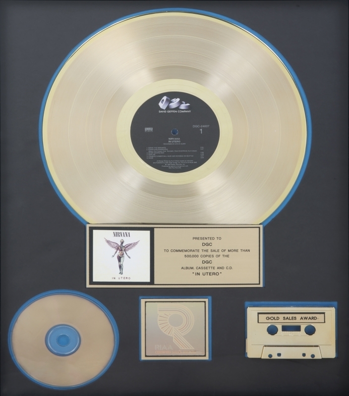 NIRVANA "GOLD" RECORD AWARD