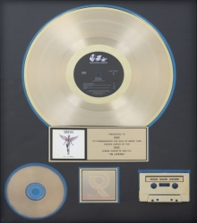 NIRVANA "GOLD" RECORD AWARD