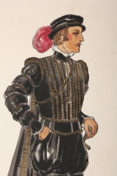 JOHN BARRYMORE DON JUAN COSTUME SKETCH - 4