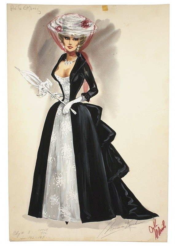 ANITA EKBERG 4 FOR TEXAS COSTUME RENDERING