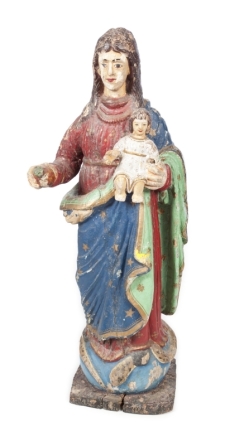 PAINTED VIRGIN MARY STATUE