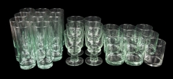 ASSORTED GROUP OF GLASS TUMBLERS - 4