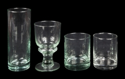 ASSORTED GROUP OF GLASS TUMBLERS - 5