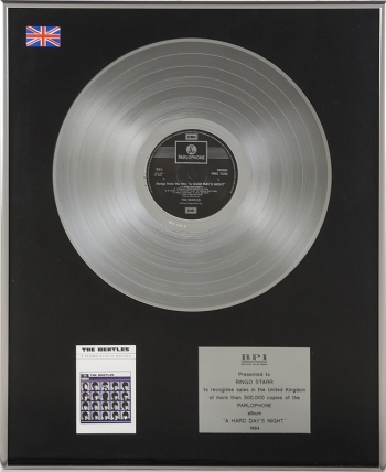 RINGO STARR BRITISH SALES AWARD