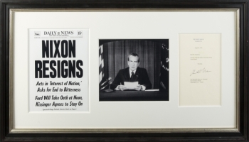 RICHARD NIXON SOUVENIR RESIGNATION LETTER