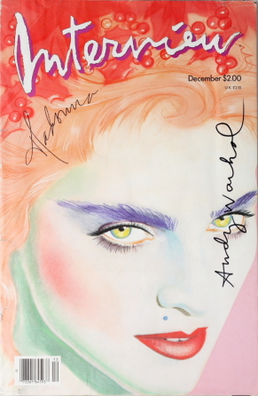 MADONNA & ANDY WARHOL SIGNED "INTERVIEW" MAGAZINE