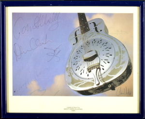 DIRE STRAITS SIGNED REPRODUCTION SLEEVE