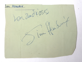 JIMI HENDRIX AUTOGRAPH