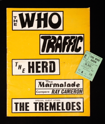 THE WHO PROGRAM AND TICKET