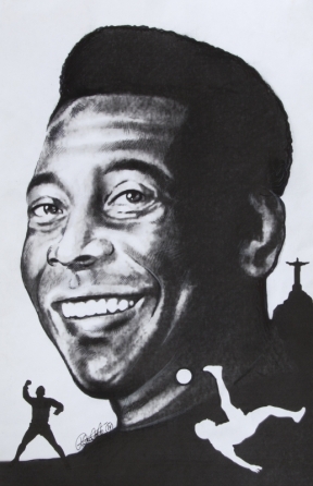 PELÉ 2014 CARICATURE OF PELÉ