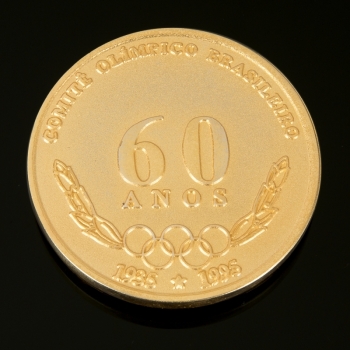 PELÉ 1995 BRAZIL OLYMPIC COMMITTEE 60TH ANNIVERSARY MEDALLION