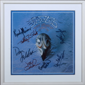 THE EAGLES SIGNED ALBUM COVER