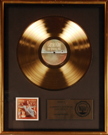 CAROL KING ALBUM AWARD AND SIGNED 'WRAP AROUND JOY