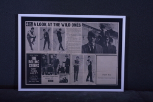 ROLLING STONES SIGNED NEWSPAPER
