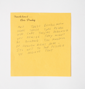 ELVIS PRESLEY HANDWRITTEN SPEECH