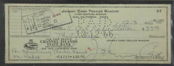 JOHNNY CASH SIGNED CHECK