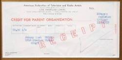 JOHNNY CASH AFTRA MEMBERSHIP FORM AND RECEIPT - 4