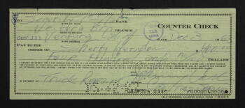 JOHNNY CASH SIGNED CHECK