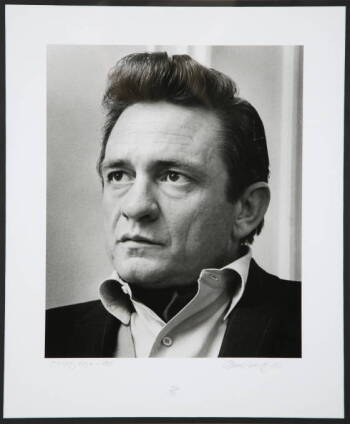 JOHNNY CASH VINTAGE BARRIE WENTZELL PHOTOGRAPH