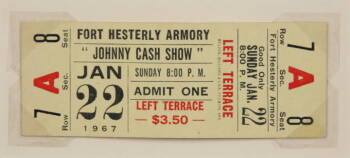JOHNNY CASH UNUSED TICKET AND CONCERT PROGRAMS