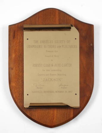 JOHNNY AND JUNE CASH AWARD FOR "JACKSON"