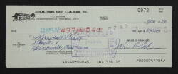 JOHNNY CASH SIGNED CHECK