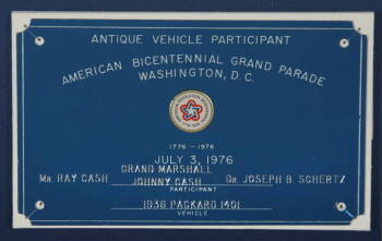 JOHNNY CASH BICENTENNIAL GRAND PARADE PLACARD