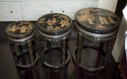 ZAPPA SET OF THREE ASIAN NESTING TABLES - 2