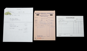 MARILYN MONROE ROCKHAVEN SANITARIUM RECEIPTS FOR THE CARE OF MARILYN MONROE'S MOTHER