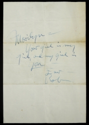 MARILYN MONROE NOTE FROM ROBERT MITCHUM - 2